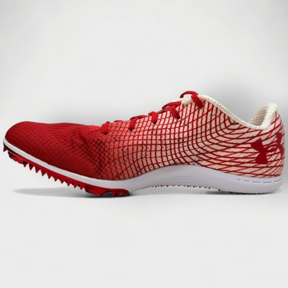 Under Armour Kick Distance 3 Track Spikes White/Beta Red Men’s 10.0 main image 8